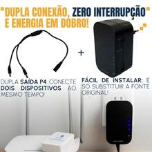 Mini Nobreak 9V-12V QNB02P 2500 mAh Qualitronix - Preto - Visão 6