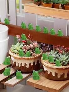 1/5/10/20/50/100 pièces Mini grenouilles décoration de jardin, petites grenouilles en plastique, figurines miniatures de grenouilles en résine pour jardin de fées miniature, décoration de paysage de mousse - Multicolore - Voir 6