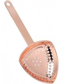Colador Julep, colador de cóctel de forma triangular, colador de acero inoxidable, colador de barra, colador de cóctel, cuchara para bebidas de cóctel, uso doméstico o comercial en la barra(Oro rosa) - Oro rosa - Ver 2