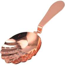 AM0XE10E0R1US - Colador de barra de acero inoxidable con forma de concha ranurada, cuchara de filtro de cubitos de hielo, herramienta profesional para barra de bar (oro rosa), AM0XE10E0R1US - Negro - - Ver 9
