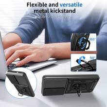 Funda de teléfono compatible con Infinix Hot 60i 4G/Hot 60 5G con lente de cámara deslizante y soporte - Ver 4