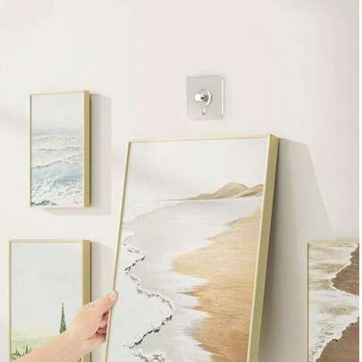 20pcs No Drill Wall Hooks, Sturdy Invisible Plastic Clips For Hanging Photos And Frames, Ideal For Home, Exhibition Decor, Paintings, Wall Art