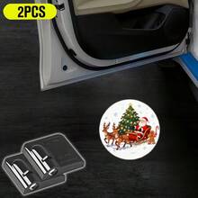 Multi-Pack Car Battery Powered LED Welcome Lights - Universal Car Door Decorative Atmosphere Lights - Suitable As Halloween, Valentine's Day, Thanksgiving, Christmas Gifts - Easy To Install, Personalized And Practical. - Bright Black - View 61