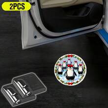 Multi-Pack Car Battery Powered LED Welcome Lights - Universal Car Door Decorative Atmosphere Lights - Suitable As Halloween, Valentine's Day, Thanksgiving, Christmas Gifts - Easy To Install, Personalized And Practical. - Bright Black - View 44