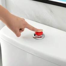 1 pieza Botón de descarga del inodoro, Manija de puerta adhesiva, Accesorio de baño creativo, Evita la rotura de uñas, Conveniente para uñas largas, Decoración de baño Accesorios de baño Herramientas de baño - Multicolor - Ver 3