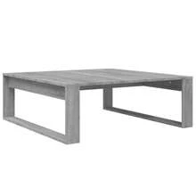 vidaXL Couchtisch Sonoma grau 100x100x35 cm Holzwerkstoff - Schwarz - Übersicht 8