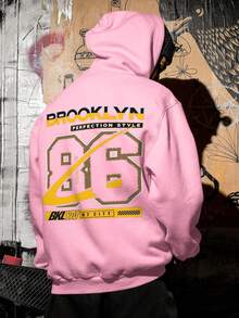 Moletom Streetwaer Over The Top Brooklynny 86 Oversized Dtff Ref3432 - 粉色 - 查看 1