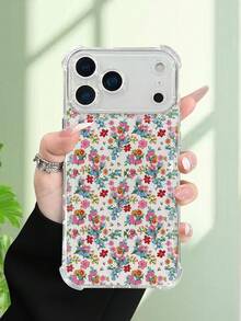 1 pieza Funda de teléfono con diseño de flores multicolores en estilo campestre, estilo fresco y alegre, funda transparente resistente a golpes, ligera y con corte preciso, compatible con iPhone 17/16/15/14/13/12/11/XS/XR/X/PLUS/PRO/PROMAX, compatible con Galaxy A34/A35/A54/A55, Galaxy S20/S21/S22/S23/S24 Ultra/Plus, compatible con Moto/Galaxy/Redmi/Honor/OPPO, regalo de fiesta - transparente - Ver 5