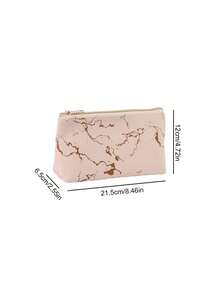 半片式灯芯绒豹纹铅笔盒，拉链顺滑，经久耐用，易于清洁，防刮耐磨，复古绒面色。它是一款小巧的收纳袋，适合搭配衣物，也是送给学生、朋友和同事的绝佳礼物。 - 大理石紋 - 查看 10