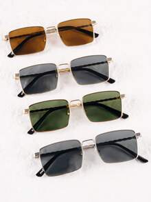 Unique Twisted Leg Fashion Oval Fashion Glasses Set, Stylish Back To School Preppy Outfit - Multicolor - View 16