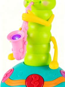Baby Early Education Intelligent Electric Toy: Musical Singing Caterpillar With Saxophone, Lights And Sound Effects (Baby Electric Toy) - Multicolor - View 8