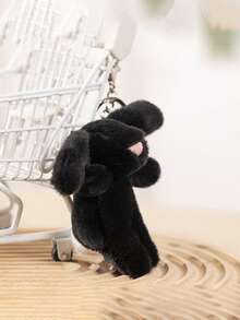 Cute Rabbit Keychain,Soft Furry Animal Key Rings, Artificial Rabbit Fur Pom Pom Plush Keychain Decoration,Rabbit Ornament,Plush Keychain,Car Keychains,Cute Keychain,Keyrings, Keychain Accessories,Fashion Accessories, Plush Pendants, Matching KeychainsSuitable For Fixing On Keychains, Backpacks, Handbags, Bags - Multicolor - View 16