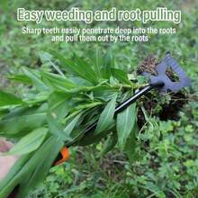 1件装全新花园除草工具 - 带手柄的手动除草工具，符合人体工程学的园艺工具，可有效去除根系 - 亮橙色 - 查看 4