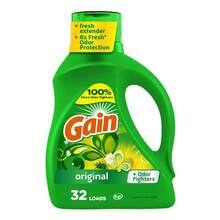 [High Efficiency ]Gain Aroma Boost Original Concentrated Laundry Detergent 46 Fl Oz |   For HE Washing Machines Only |   3 Times Stronger Stain Removal |   12-Week Long-Lasting Fragrance Retention |   Revitalizes Fibers To Remove Yellowing And Enhance Brightness |   Imported From The USA |   99% Stain Removal Rate - màu xanh lá - Xem 5