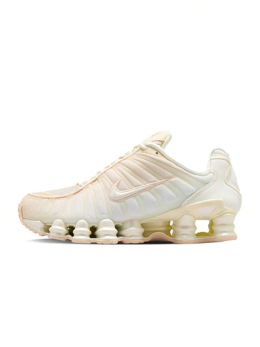 Nike Shox TL 男女通用运动鞋 跑步 机械缓震 吸震透气网面 大胆重塑风格 多功能 健身房 街头 日常 珍珠白 粒子粉 IH5075-219 - 白色/珍珠色 - 查看 1