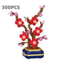 300+ Piece Realistic Building Blocks, DIY Handmade Assembled Beads, Eternal Flower, Holiday & Birthday Gift, Office Desktop Decor, Christmas Gift, Hobby Assembler Desktop Decoration - Multicolor - View 15