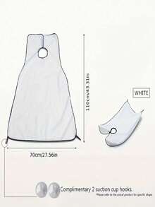 1pc Practical & Thoughtful Men's Gift: Beard Shaving Apron Holder, Adult Bib, Men's Shaving Cloth, Bathroom Small Tool, Adult Beard Apron, Valentine's Day Gift, Men's Gift - Multicolor - View 5