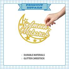 Star And Moon Card Insert, Cake Decoration Card Insert - Multicolor - View 6