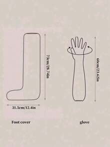 200/2pcs Disposable Waterproof Long Foot Membrane, Moisturizing Leg SPA Care, Thickened Multi-Function Moisturizing Gloves, Suitable For SPA, Daily Skincare, Health Center, Beauty Salon - White - View 10