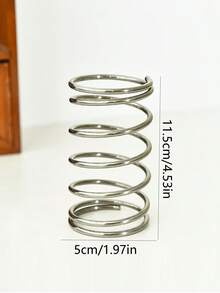 1 pieza Organizador de escritorio minimalista, Estante de almacenamiento de drenaje de baño, Soporte hueco decorativo para brochas de maquillaje - Plateado - Ver 6