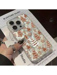Adecuado para funda de teléfono móvil de Apple Lana de pluma Pantalla completa Hombre de jengibre Árbol de Navidad - Multicolor - Ver 3
