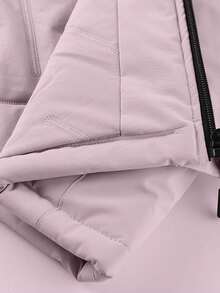 女士纯色加厚防风夹克，户外运动登山外套，秋冬季