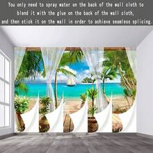 Murales de pared de tamaño personalizado, paisaje submarino de la isla del mundo, murales de pared autoadhesivos extraíbles de despegar y pegar, papel pintado fotográfico grande - Cielo estrellado del universo moderno - Ver 4