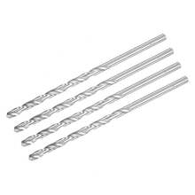 uxcell Barrenas de Taladro de 1 mm, Acero de Alta Velocidad, Barrena Recta Extra Larga de 160 mm de Longitud para Madera, Plástico, Aluminio, 4 Piezas - 6,2 mm x 160 mm - Ver 18