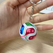 1pc 2026 Memorial Edition Football Keychain, 3D Keyring, Unisex Football Fan Collectible Gift - Multicolor - View 9