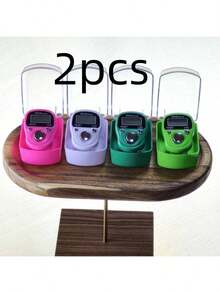 2个/3个/4个/5个/6个/12个电子环形计数器，中东阿拉伯语LED数字便捷环形计数器，减压手压计数器，祈祷健身瑜伽计数环形计数器，环形手压数字计数器，用于念诵咒语 - 彩色 - 查看 14