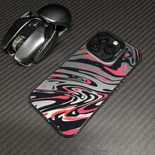 Una funda de teléfono colorida con patrón de rayas de anime en plata IMD, adecuada para las series Apple 11, 12, 13, 14, 15, 16 Pro Max y las series  A05, A15, A25, A35, A55, S23, S24. - Mezcla de colores - Ver 3