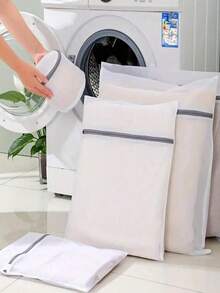 1/3/5pcs Mesh Laundry Bags, Washing Machine Garment Bags, High Quality Zipper, Travel Storage Bags, Suitable For Washing Clothes, Shirts, Bras, Socks, Stockings, Underwear