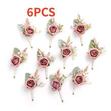 زهور اصطناعية بوتونييرة مع دبابيس للرجال ، بوتونييرة للعريس والوصيف والضيوف ، زهور اصطناعية لديكور الزفاف / الحفلات الرسمية / الحفلات المدرسية ، إلخ. بوتونييرة وردية للرجال في حفلات الزفاف للعريس والوصيف وحفلات الزفاف والذكرى السنوية والعشاء الرسمي والحفلات والحفلات المدرسية ، ديكور الزفاف المنزلي البوهيمي ، اكسسوارات عيد الحب - بوتونيير وردي غباري - مشاهدة 17