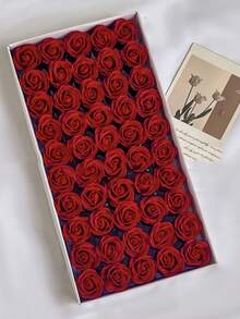 20/50支仿真花，玫瑰瀑布，深红色和彩色玫瑰，逼真假玫瑰，红色玫瑰瀑布，适合DIY婚礼花束、餐桌装饰、派对、婴儿派对、情人节、圣诞树装饰 - 彩色 - 查看 13