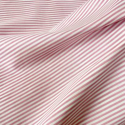0.5m/1m/2m*145cm 3mm Elegant Blue & Pink Striped Voile Fabric, Classic Pattern, Suitable For Shirts/Curtains/Bedding DIY Sewing Crafts