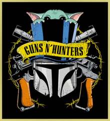 MANDALORIAN - HUNT - HEAVY METAL TURBO HOODIE!.Printed T-Shirt - màu đen - Xem 1