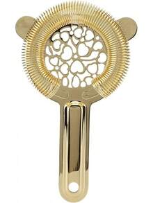 Zerodis Colador de Cóctel, Herramienta de Barra de Acero Inoxidable para Camareros, Filtrado, Fácil Manejo, Uso Doméstico y Bar, Restaurante (Dorado) - dorado - Ver 7