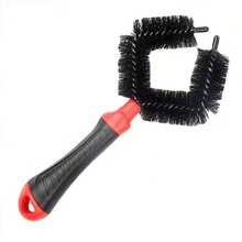 Bicycle Tire Cleaning Brush - Heavy-Duty Bike Chain, Rim, Wheel, Hub, Gear Brush - Efficient Dirt, Grime, Grease Removal - Compatible With Road, Mountain, Hybrid, Cruiser Bicycles - Durable Construction For Professional & Home Bike Maintenance - Black - View 9