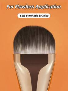 OEIEZ Foundation Brush – Flat Makeup Brush For Liquid & Cream Foundation, Soft Synthetic Bristles For Seamless And High-Coverage Face Makeup, Professional Korean Beauty Tool For Daily Use,Giveaways - Burnt Orange - View 5