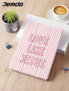 1pc Pink Striped Love Like Jesus Slogan Tablet Protective, Compatible With 10. 2, Compatible With Pro 2021/2020/(A16) 11, 11th G 2025/10th G, Tab A8 10. 5 2022, Matepad 10. 4/Tab, Anti-Drop, With P Slot, Support Sleep/Wake, Best Family And Frids. Accessories. And New Year Festive Teddy Bear Pattern Tablet Protective With Built-In Pen Slot Silicone Material And Tri-Fold Stand Design Stylish Cute Holiday Themed Cover Daily Use During Festive Season - Nhiều màu - Xem 5
