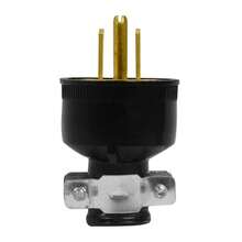 Volteck CLR-A, Clavija industrial reforzada, 2 polos, 3 hilos, 15A, 125V - 2 polos + tierra - Ver 7