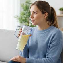 24 Clear 40oz Plastic Mugs With Lids And Straws, Christmas UV DTF Gift, Blank Acrylic Coffee Mugs With Handles, Suitable For Juice, Milk, Milkshakes, And Soft Drinks, Clear 40oz Reusable Leak-Proof Acrylic Drinking Cups, Valentine's Day Gift - 24 chiếc trong suốt - Xem 4