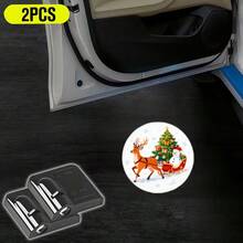 Multi-Pack Car Battery Powered LED Welcome Lights - Universal Car Door Decorative Atmosphere Lights - Suitable As Halloween, Valentine's Day, Thanksgiving, Christmas Gifts - Easy To Install, Personalized And Practical. - Bright Black - View 37