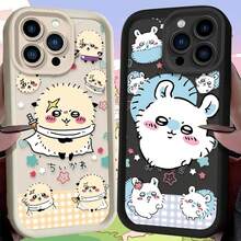 Funda de anime Cute C-Chiikawa para iPhone 17 16 15 14 13 12 11 Ais/Pro/Max/Plus, cubierta de silicona suave - 8 - Ver 1
