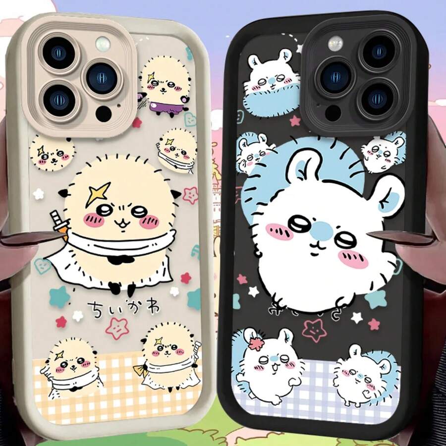 Funda de anime Cute C-Chiikawa para iPhone 17 16 15 14 13 12 11 Ais/Pro/Max/Plus, cubierta de silicona suave - 8 - Ver 1