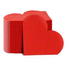20pcs/40pcs/60pcs/Set Soft Square Heart-Shaped Napkins, 2-Ply, Unfolded Size 31cm*31cm, Suitable For: Wedding, Tea Party, Birthday Party Decoration, Party Decoration, Party Supplies, Holiday Decoration, Holiday Supplies - Red - View 1