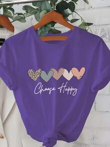 Women'S Printed Short-Sleeve T-Shirt - 淺藍色 - 查看 9