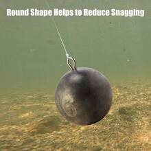 - Plomadores de bala de can de agua salada, pesos, pesos, pesca inferior, bola redonda, plomos de plomo de 1 a 16 onzas - Paquete de 5 unidades de 2 oz - Ver 6