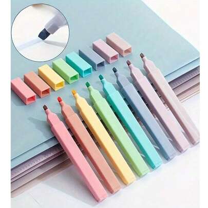 6pcs Fluorescent Highlighter Pens, Markers, Soft Tip Diary Pens, Creative Drawing Pens, Cute Outline Planning Pens, Suitable For DIY Scrapbooking And Back To School Season. Smudge-Proof And Bleed-Proof, Also Suitable For Bible Study And Journaling, Suitable For Students 14 Years Old And Above, Great Back To School Supplies And Gifts.