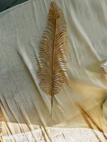 3pcs Gold Glitter Artificial Plants, Realistic Gold Fern Leaves, Fake Plants, Suitable For Flower Arrangements, Chinese New Year And Valentine's Day Gifts, Valentine's Day Decorations, Wedding Decorations, Home Decor, Room Decor, And Wall Decor. Valentine's Day Gold Room Decor And Room Accessories. - Gold - View 10